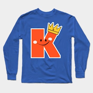 Playful Alphabet Letter K - Perfect Gift with Funny Design for Kids Long Sleeve T-Shirt